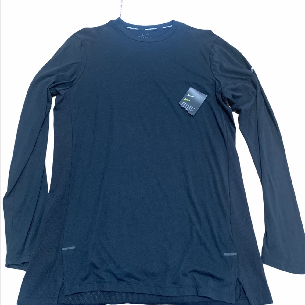 Nike dry fit long sleeve black workout T sizeLarge